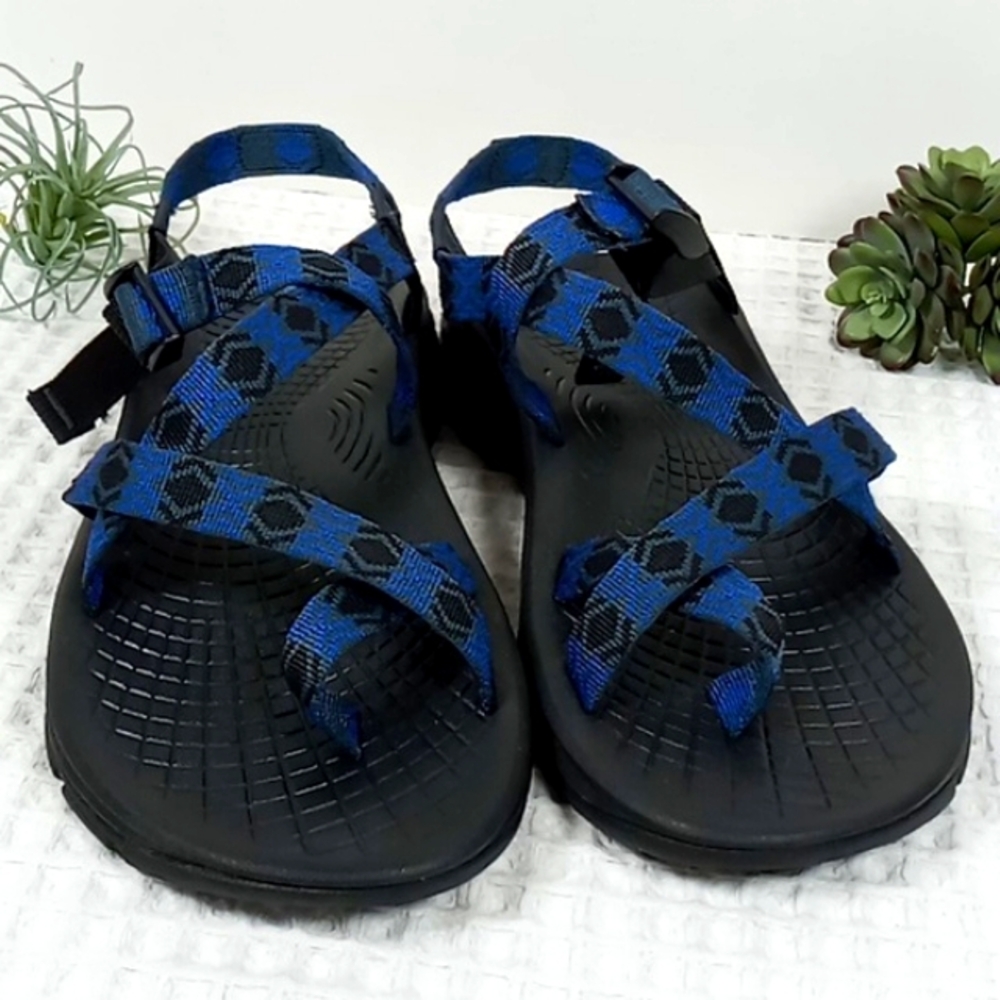 Chaco Men's Strappy Trail Hiking Sandals Blue/Black Size 11 - Picture 15 of 15